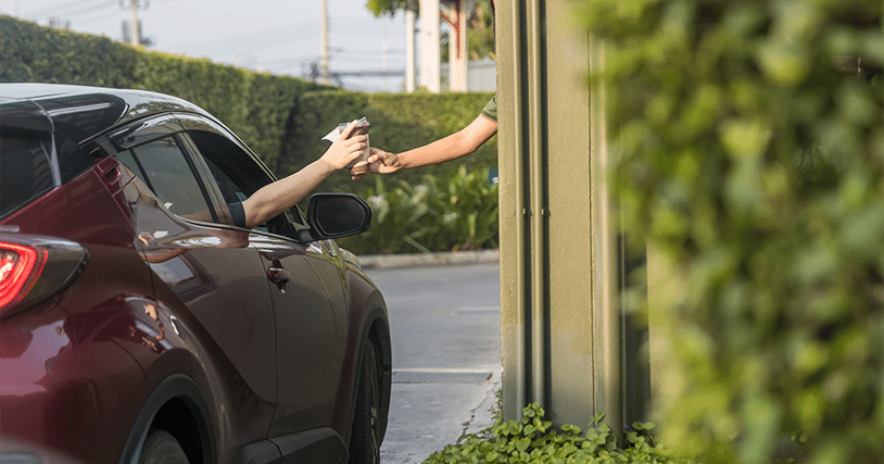 car in drive thru