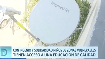 satellite dish on peru school 