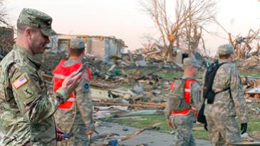 soldiers on scene after emergency