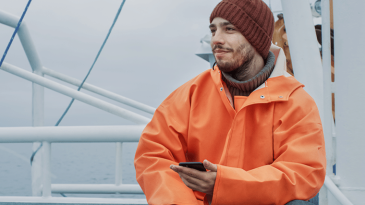 connected oil rig worker