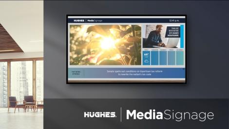 Hughes MediaSignage Overview:  Cloud-based, scalable, digital signage thumbnail