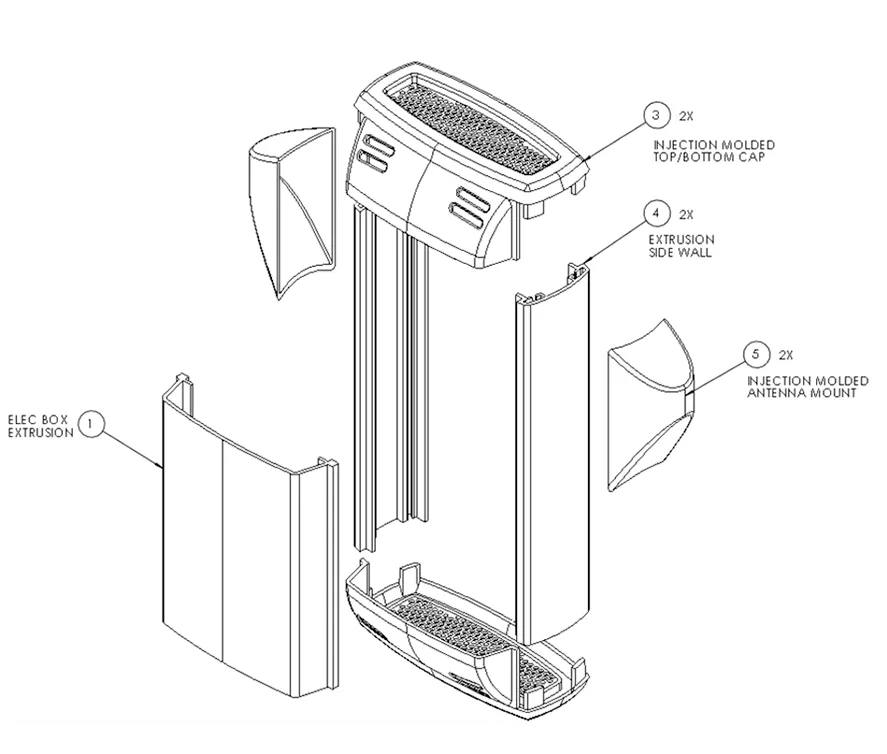 CAD drawing of kit